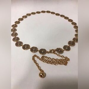 Gold Spiral Chain Belt M1523